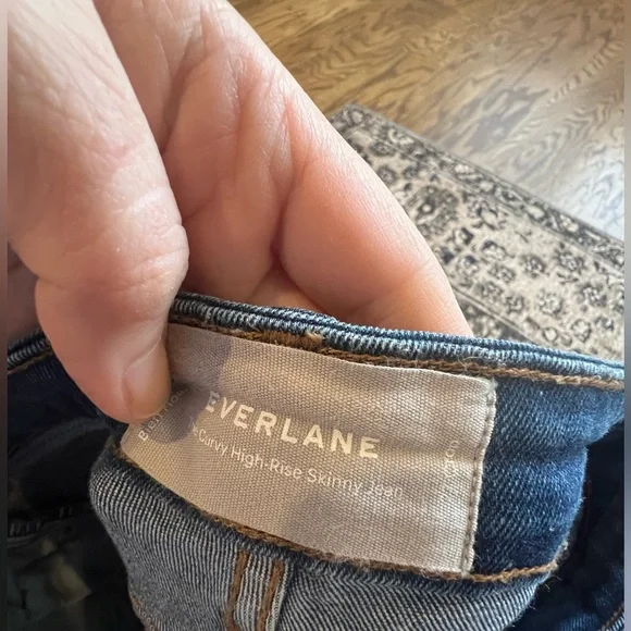 Everlane the curvy authentic stretch high rise skinny jeans, EUC, 26 crop - Picture 5 of 8